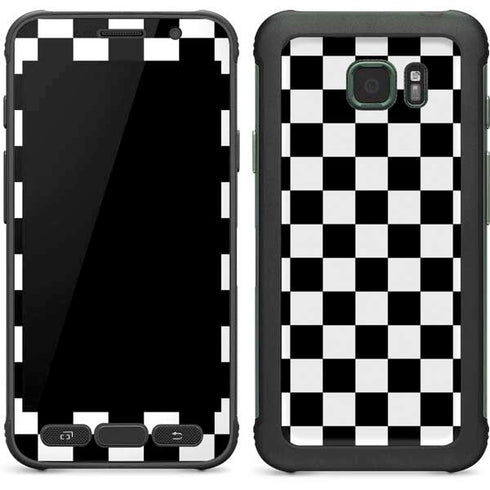 Black and White Checkered Galaxy S7 Active Skin
