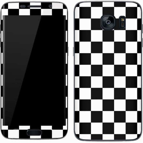 Black and White Checkered Galaxy S7 Skin