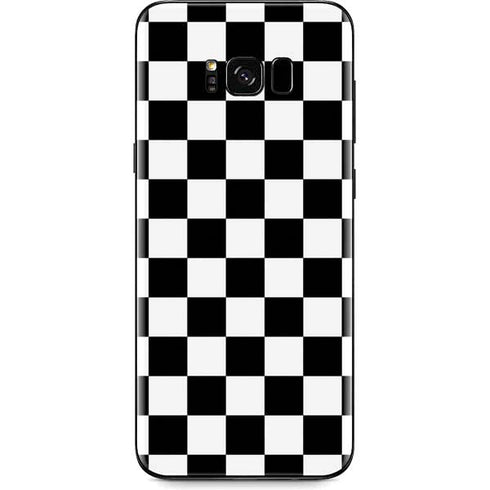 Black and White Checkered Galaxy S8 Skin