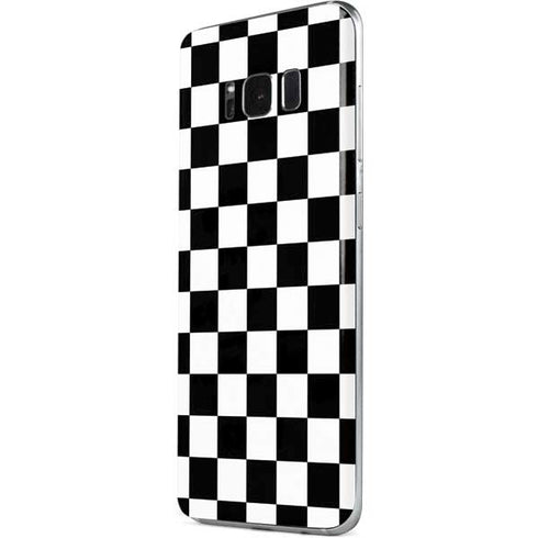 Black and White Checkered Galaxy S8 Skin