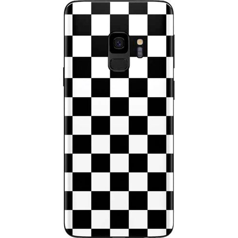 Black and White Checkered Galaxy S9 Skin