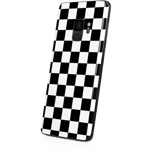 Black and White Checkered Galaxy S9 Skin