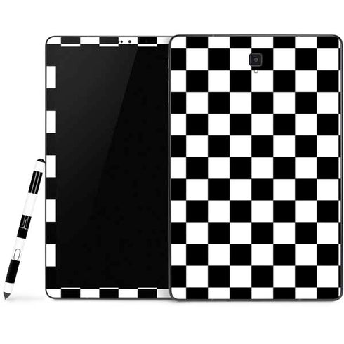 Black and White Checkered Samsung Galaxy Tab Skin