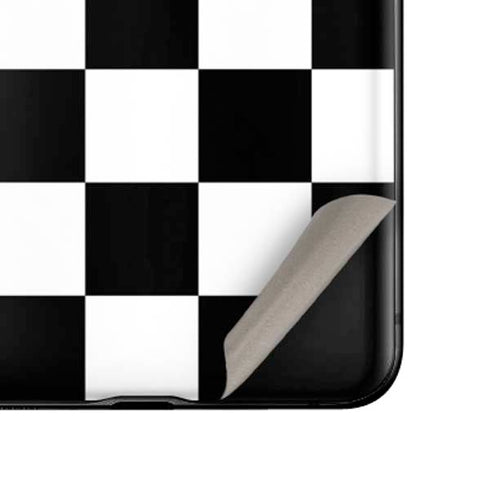 Black and White Checkered Galaxy Z Flip Skin