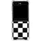 Black and White Checkered Galaxy Z Flip5 5G Clear Case