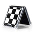 Black and White Checkered Galaxy Z Flip5 5G Clear Case