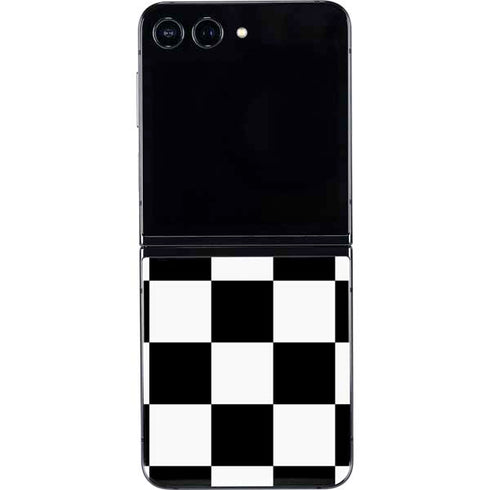 Black and White Checkered Galaxy Z Flip5 5G Skin