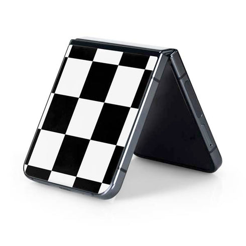 Black and White Checkered Galaxy Z Flip5 5G Skin