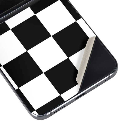 Black and White Checkered Galaxy Z Flip5 5G Skin