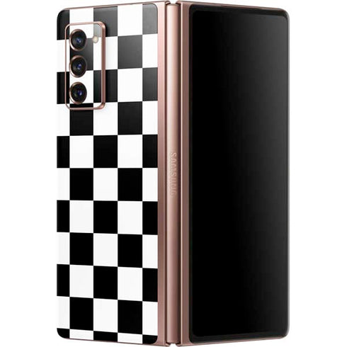 Black and White Checkered Galaxy Z Fold2 5G Skin