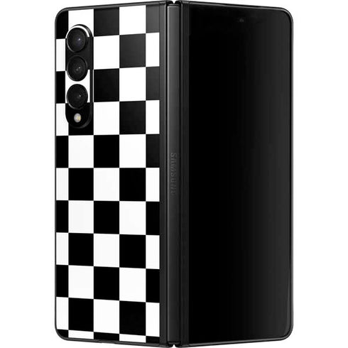 Black and White Checkered Galaxy Z Fold3 5G Skin