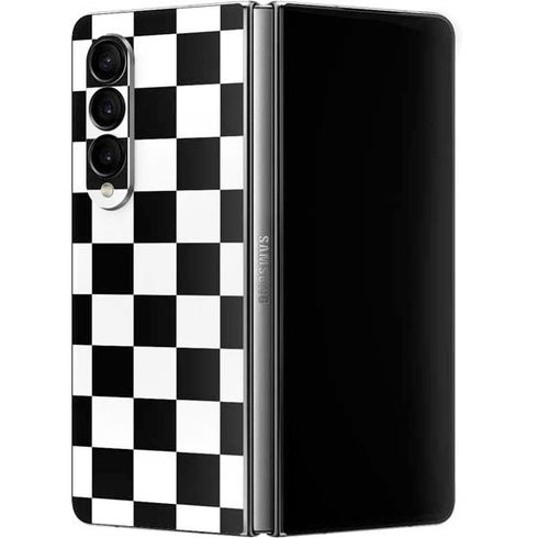 Black and White Checkered Galaxy Z Fold4 5G Skin