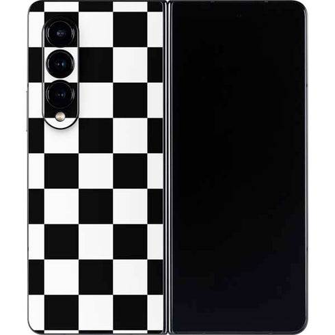 Black and White Checkered Galaxy Z Fold4 5G Skin