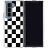 Black and White Checkered Galaxy Z Fold5 5G Clear Case