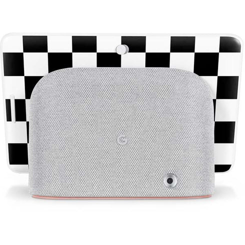 Black and White Checkered Google Home Hub Skin