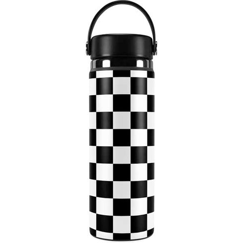 Black and White Checkered Hydro Flask 20oz Wide Mouth Skin