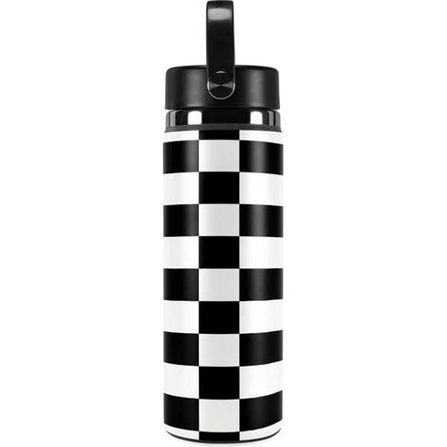 Black and White Checkered Hydro Flask 20oz Wide Mouth Skin