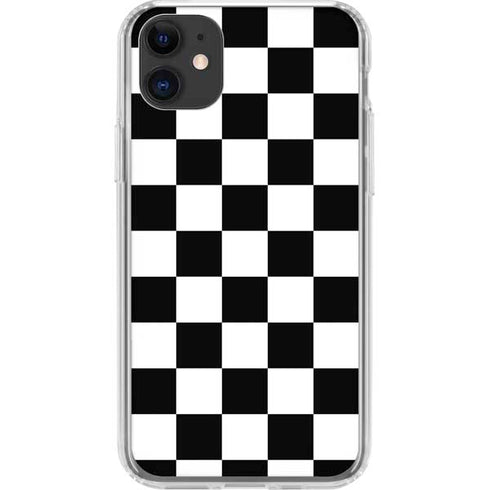 Black and White Checkered iPhone 11 Clear Case