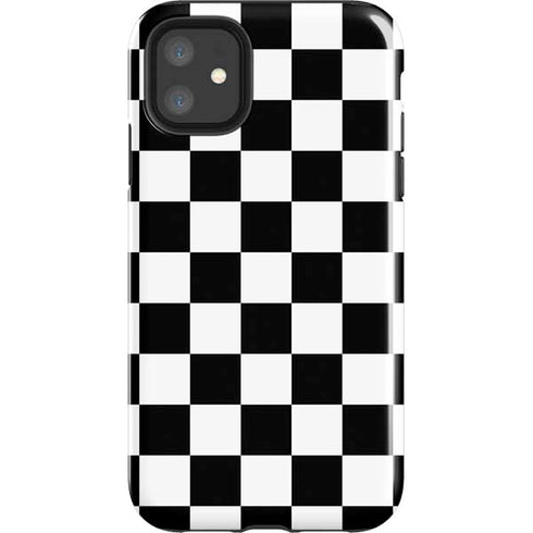Black and White Checkered iPhone 11 Impact Case