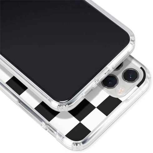 Black and White Checkered iPhone 11 Pro Clear Case