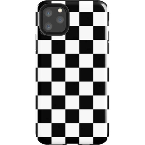 Black and White Checkered iPhone 11 Pro Max Impact Case