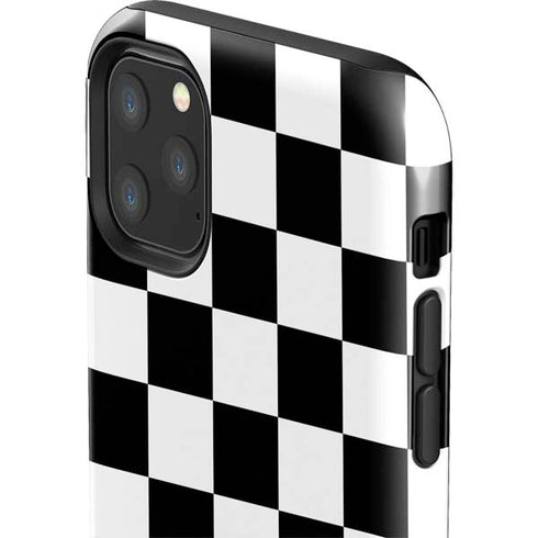 Black and White Checkered iPhone 11 Pro Max Impact Case