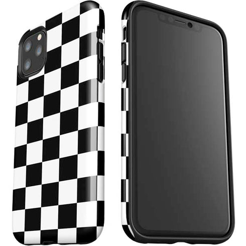 Black and White Checkered iPhone 11 Pro Max Impact Case