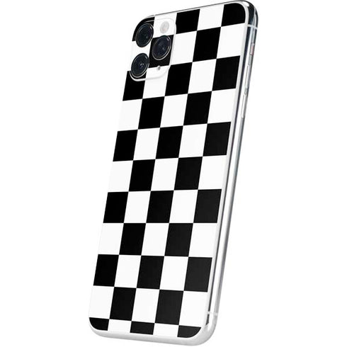 Black and White Checkered iPhone 11 Pro Max Skin