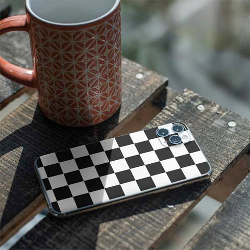 Black and White Checkered iPhone 11 Pro Max Skin