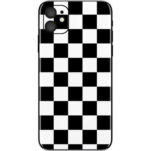 Black and White Checkered iPhone 11 Skin