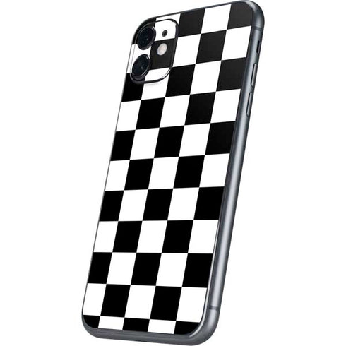Black and White Checkered iPhone 11 Skin