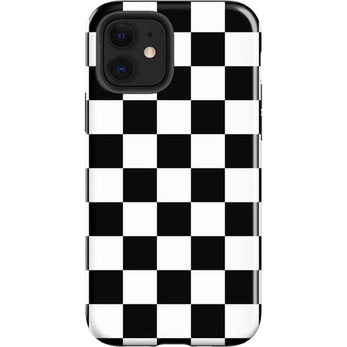 Black and White Checkered iPhone 12 Impact Case