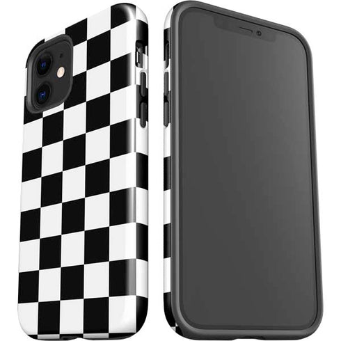 Black and White Checkered iPhone 12 Impact Case