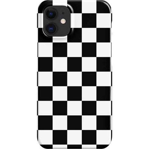 Black and White Checkered iPhone 12 Mini Lite Case