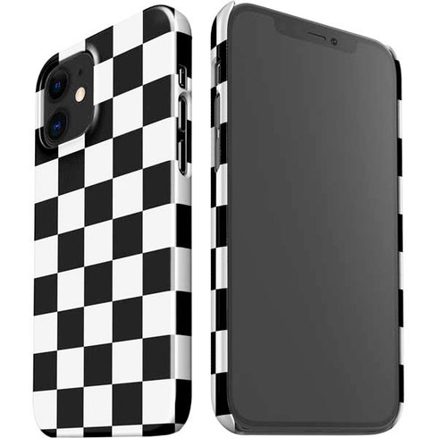 Black and White Checkered iPhone 12 Mini Lite Case