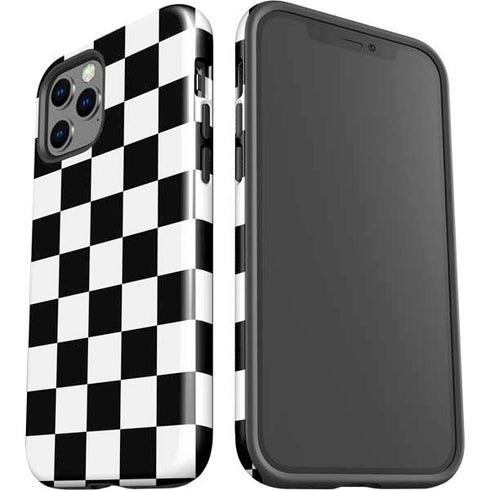Black and White Checkered iPhone 12 Pro Max Impact Case