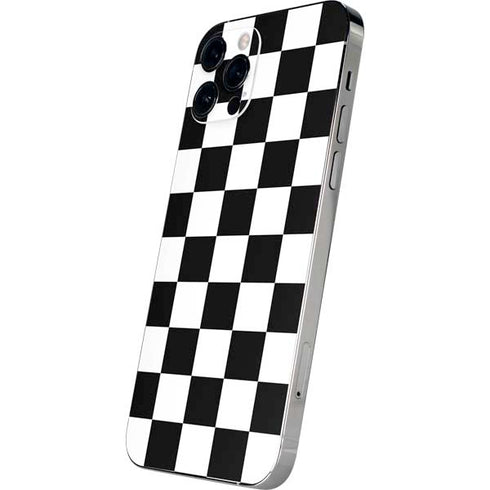 Black and White Checkered iPhone 12 Pro Max Skin
