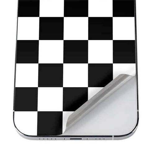Black and White Checkered iPhone 12 Pro Max Skin