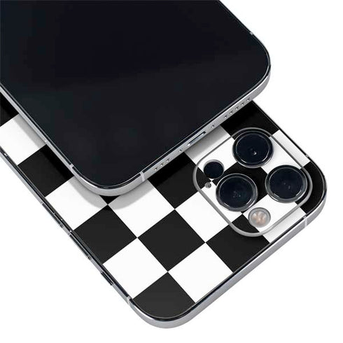 Black and White Checkered iPhone 12 Pro Max Skin