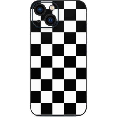 Black and White Checkered iPhone 13 Mini Skin
