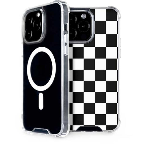 Black and White Checkered iPhone 13 Pro Max MagSafe Case