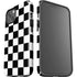 Black and White Checkered iPhone 15 Plus Impact Case