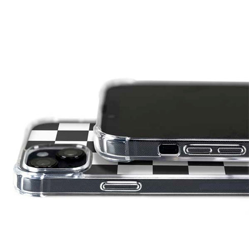 Black and White Checkered iPhone 15 Plus MagSafe Case
