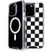 Black and White Checkered iPhone 15 Pro MagSafe Case