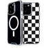 Black and White Checkered iPhone 15 Pro MagSafe Case