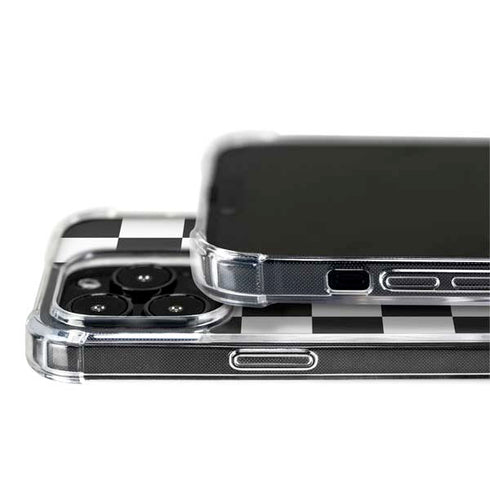 Black and White Checkered iPhone 15 Pro MagSafe Case