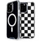 Black and White Checkered iPhone 15 Pro Max MagSafe Case