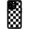 Black and White Checkered iPhone 14 Pro Waterproof Case