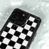 Black and White Checkered iPhone 15 Pro Waterproof Case