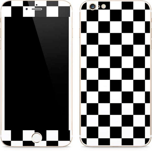 Black and White Checkered iPhone 6/6s Plus Skin
